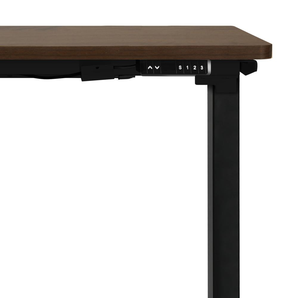 OIKITURE Sit Stand Desk Motorised Standing Desk Adjustable Table 160cm Lenght Black and WN