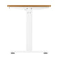 Oikiture Standing Desk Electric Height Adjustable Motorised Sit Stand Desk 120cm White and Oak