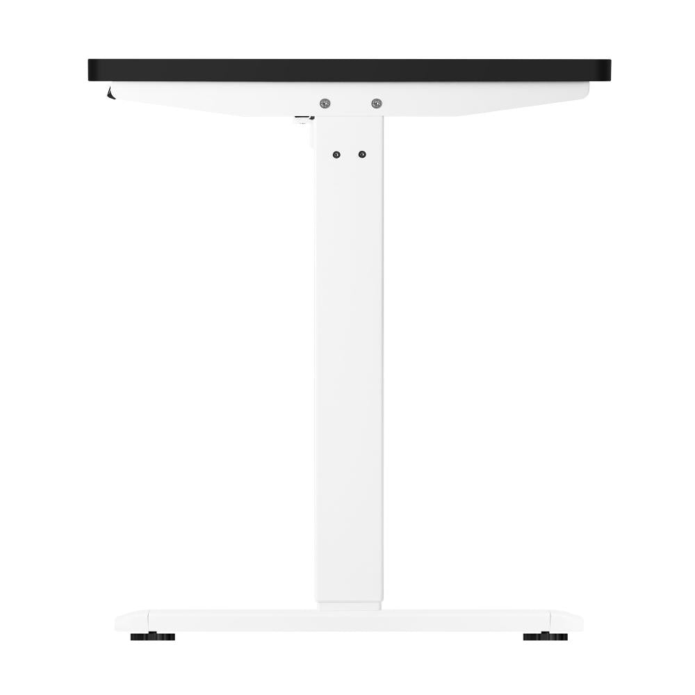 Oikiture Standing Desk Electric Height Adjustable Motorised Sit Stand Desk 140cm White and Black