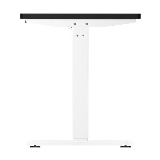 Oikiture Standing Desk Electric Height Adjustable Motorised Sit Stand Desk 140cm White and Black