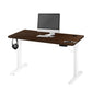 Oikiture Standing Desk Electric Height Adjustable Motorised Sit Stand Desk 140cm White and Walnut