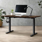 Oikiture Standing Desk Dual Motor Electric Height Adjustable Sit Stand Table 140cm Black and Walnut