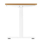 Oikiture Standing Desk Dual Motor Electric Height Adjustable Sit Stand Table 140cm White and Oak