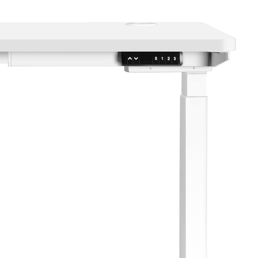 Oikiture Standing Desk Dual Motor Electric Height Adjustable Sit Stand Table 140cm White