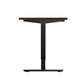 Oikiture Electric Standing Desk Single Motor Height Adjustable Sit Stand Table Black and Walnut 150cm