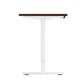 Oikiture Electric Standing Desk Single Motor Height Adjustable Sit Stand Table White and Walnut 140cm