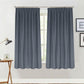 Blockout Curtain 130x160cm PINCH PLEAT+ Hooks High Level Fabric Grey Blue