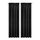 Blockout Curtains 2pcs 137x160cm PINCH PLEAT Blackout High Level Fabric Black