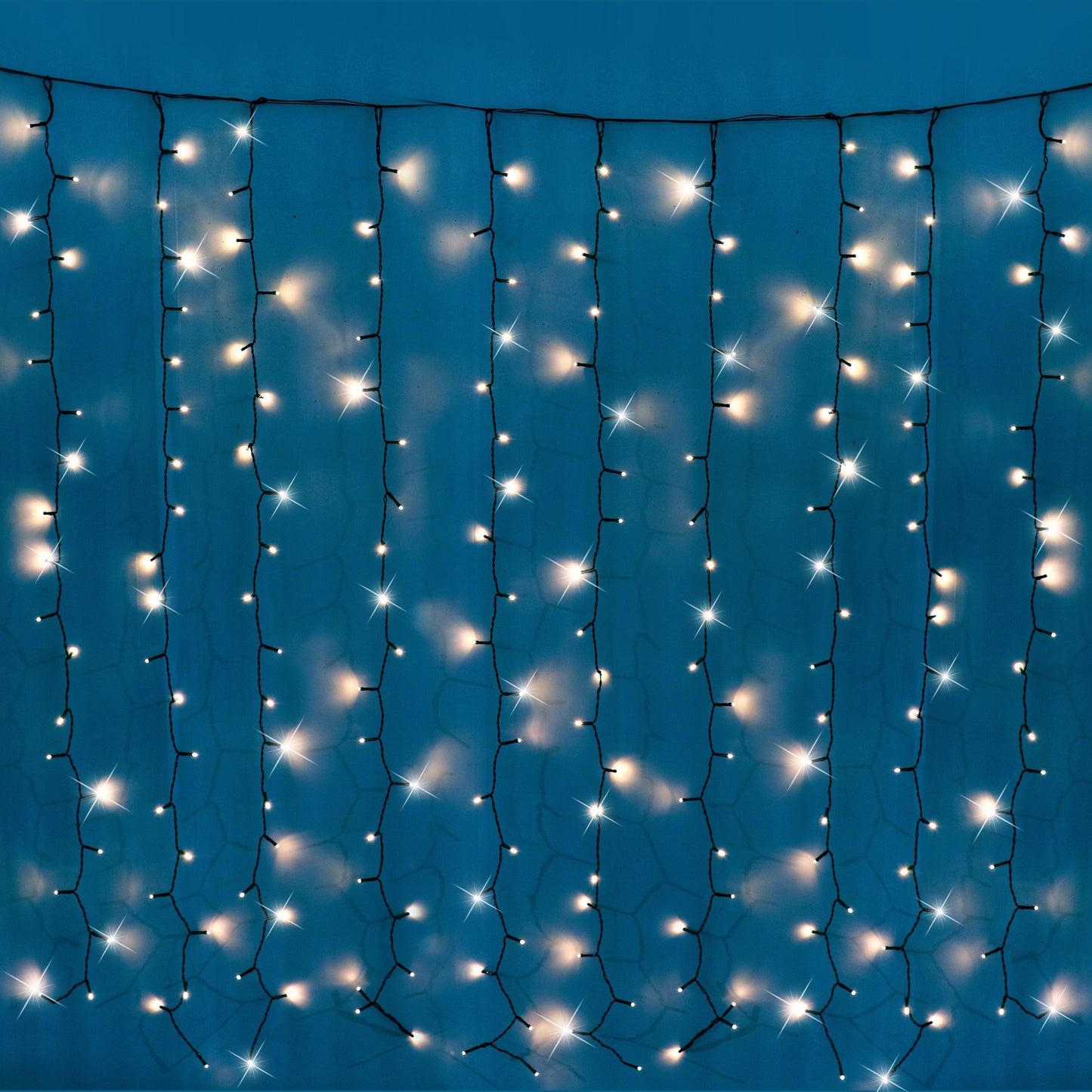 Battery Operated 200 LED Curtain Light – 140 x 140cm, available in 3 Colors - Warm White