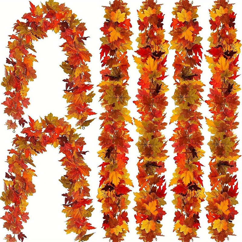 2M Artificial Fall Maple Leaf Garland