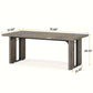 NNETMLT Rustic  Rectangular Dining Table