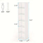 NNETMLT 6-Tier Cube Display Shelves for Home Office - 70.9 Inch Tall Narrow Bookcase