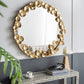 GOLD LEAF DESIGNER WALL MIRROR