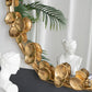 GOLD LEAF DESIGNER WALL MIRROR