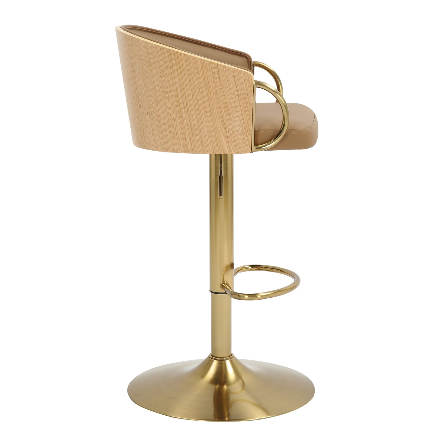 JENSEN GOLD GAS LIFT BAR STOOL