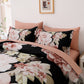 Soft Floral Comforter Set, Queen/King Size, Quilted Warm Bedding with Pillowcases