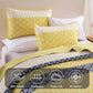 Ornate Quilted coverlet and pillowcovers set: Embellished Beauty - Queen size