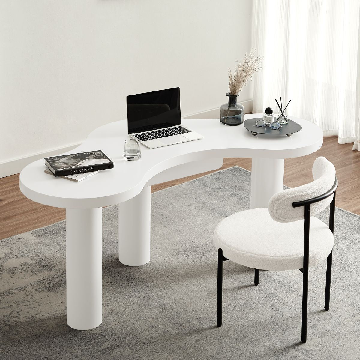 Aurora White Office Desk