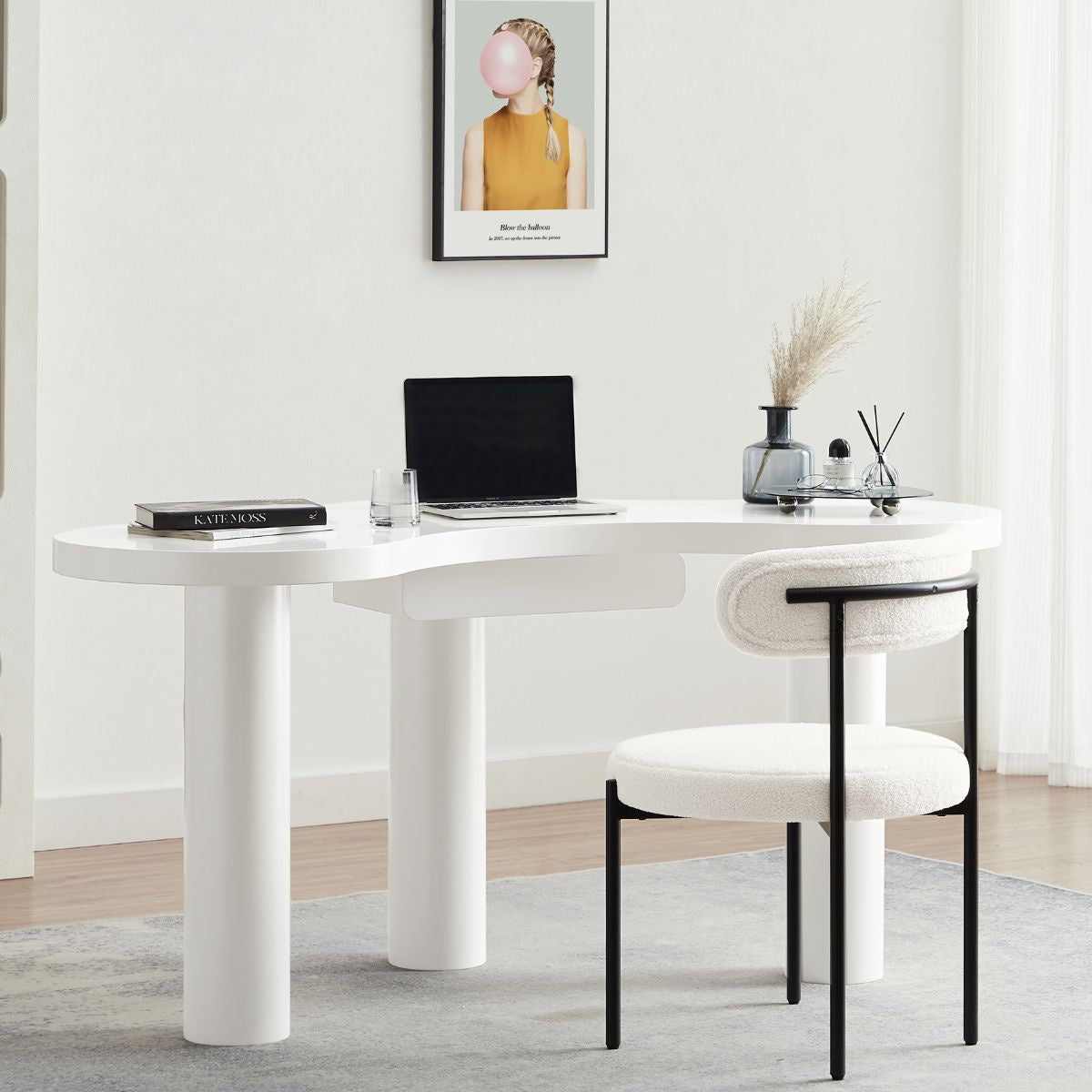 Aurora White Office Desk