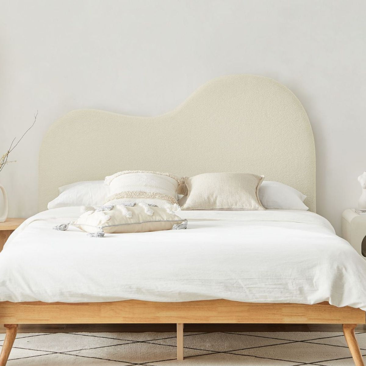 Dome White Headboard Double