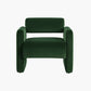 Lilah Modern Boucle Fabric Armchair - Basil Green