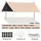 Outdoor camping square sky curtain, black glue sky curtain, sun and rain protection 400*300cm