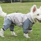 Waterproof Dog Raincoat with Hidden Leash Hole - Windproof and Comfortable for Outdoor Walks, Size:L (Back Length 30cm/11.81in, Bra 44cm/17.32in) Grey