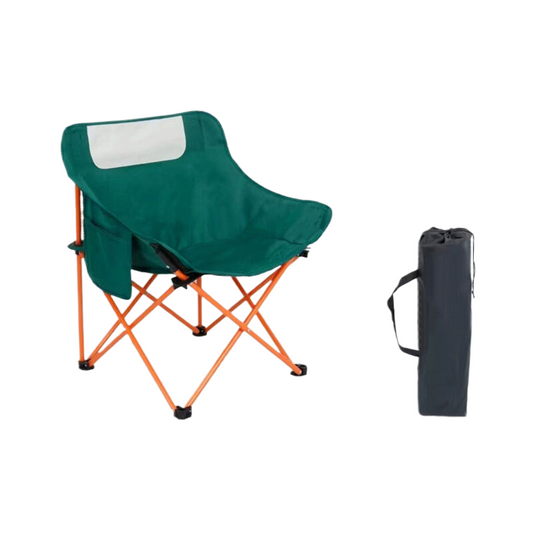 Outdoor folding chair camping moon chair green