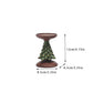 Christmas Tree Candle Holder - Rustic Resin Pillar Stand, 12cm Festive Decoration