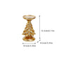 Gold Christmas Tree Candle Holder - Elegant Resin Pillar Stand, 15.5cm Festive Decoration