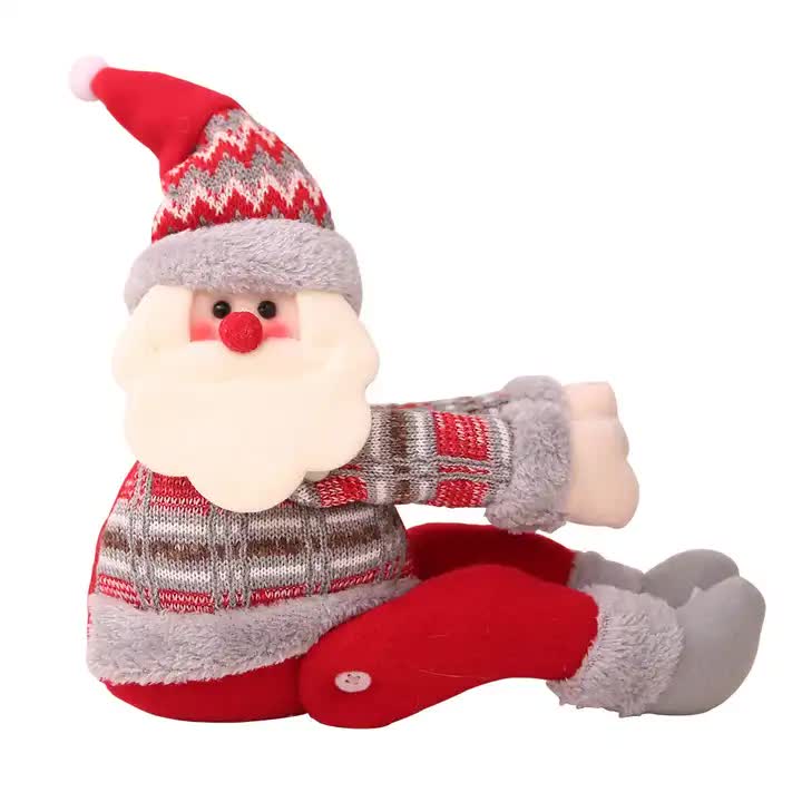 Santa Claus Curtain Tieback - Plush Christmas Curtain Holder for Festive Home Decor  22*44cm 2 PCS