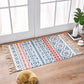 Bohemian Cotton Area Rug with Tassels - Geometric Pattern, Decorative Floor Mat 60*90cm