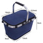 Red Portable Picnic Basket - Foldable Insulated Outdoor Shopping Basket, Meal Delivery & Takeout Carrier