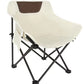 White Outdoor Folding Camping Chair – Portable Lounge Chair, Lightweight Beach Chair, Fishing Stool, and Picnic Seat, Perfect for Outdoor Adventures