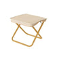 Beige Outdoor Folding Stool with Carrying Handle - Portable Camping Seat, Fishing Chair, Collapsible Zipper Stool for Outdoors, Queueing, and More