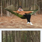 Military Green Outdoor Camping Hammock with Mosquito Net, Anti-Tip Nylon Fabric, Single/Double Person Quick-Setup Hammock