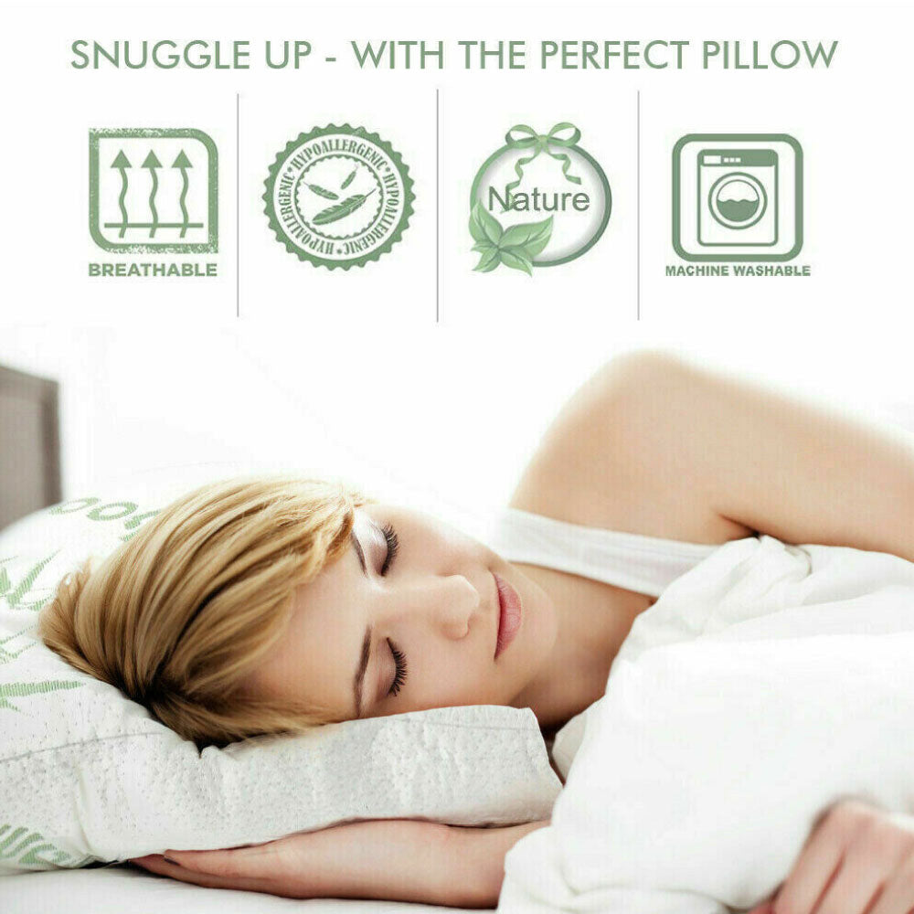 Memory Foam Single Pack Pillow with Bamboo Cover