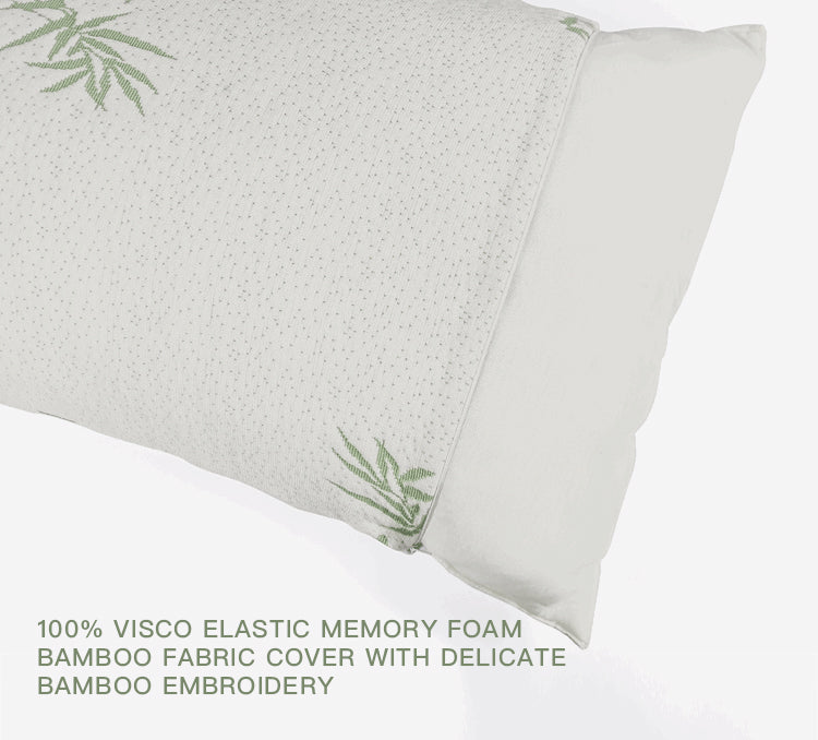 Memory Foam Single Pack Pillow with Bamboo Cover