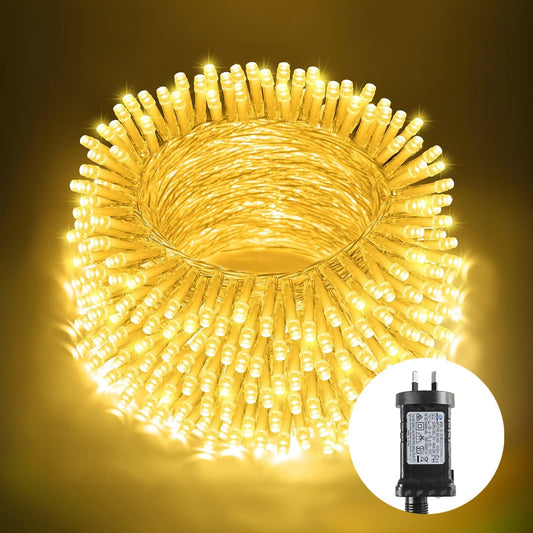 100 Low Voltage LED Fairy Lights 8 Function Memory Hold Christmas Decoration Warm White