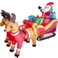 10.5FT SANTA SLEIGH WITH REINDEER AND LED LIGHTS