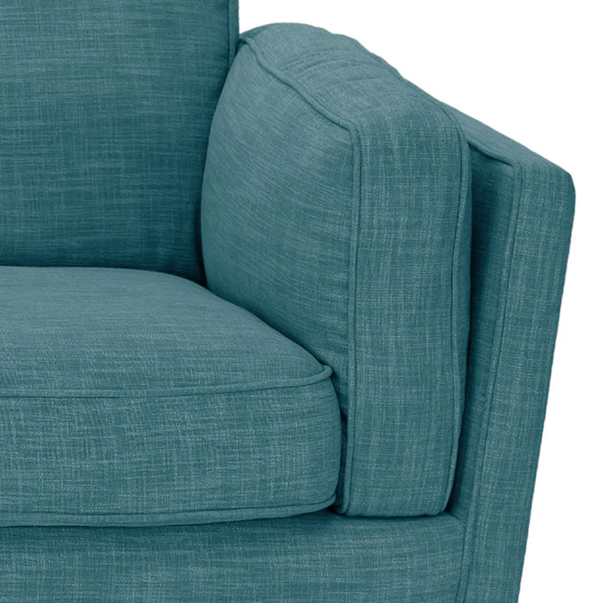 2 Seater Sofa Teal Fabric Lounge Set for Living Room Couch with Wooden Frame -