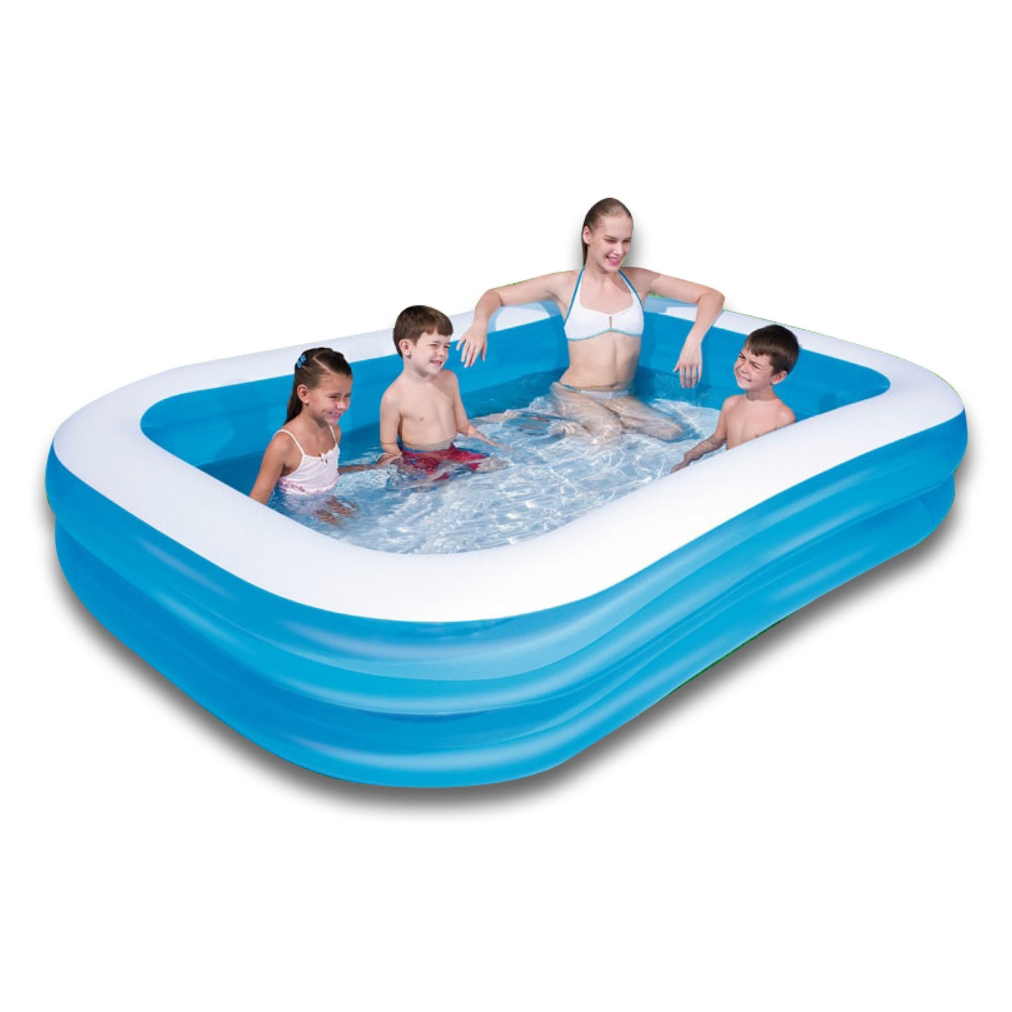 Bestway Swimming Pool Above Ground Inflatable Family Fun 262cm x 175cm x 51cm