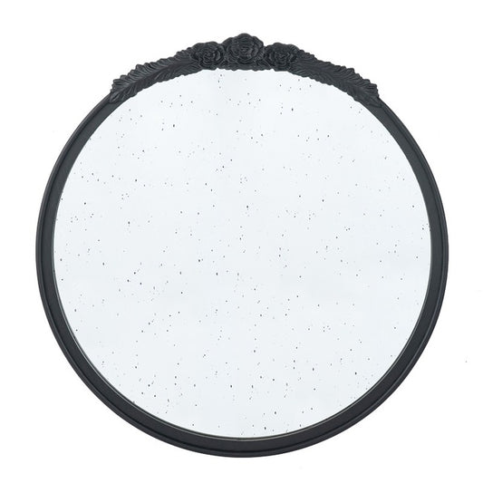 Bingley Rose Black Round Mirror