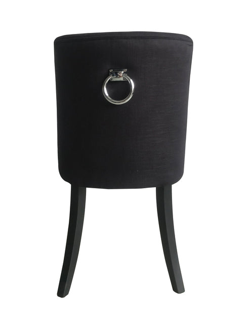 Cordelia Dining Chair Black Chrome Ring