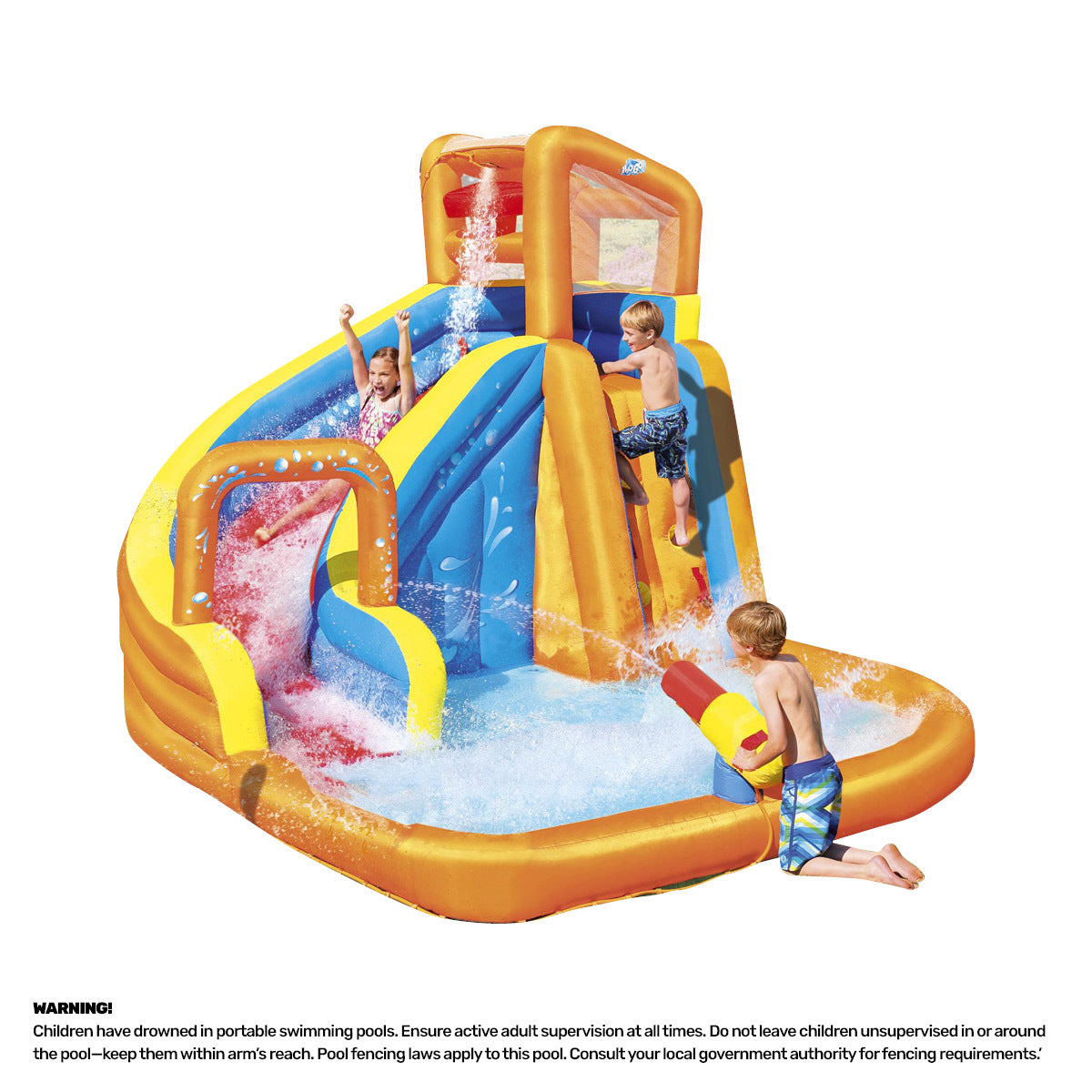 Bestway H2OGO! Inflatable Mega Water Park Pool Slide with Electric Blower