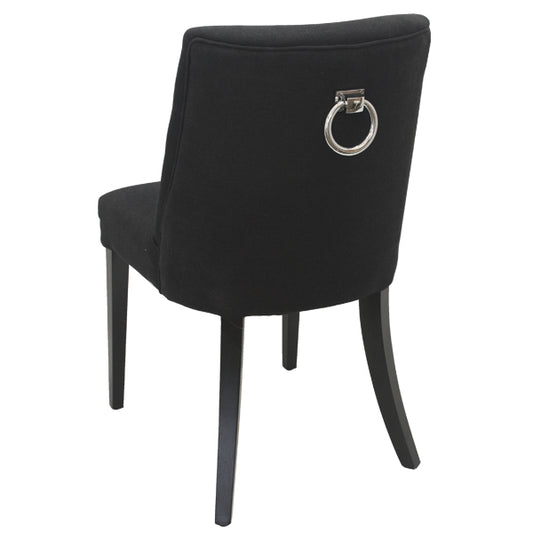 Ophelia Dining Chair Black chrome ring on back