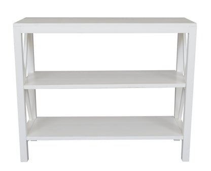 Catalina Crossed White Console