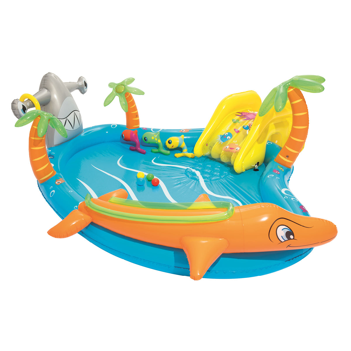 Bestway 2.8m x 87cm Inflatable Sea Life Water Fun Park Pool With Slide 273L