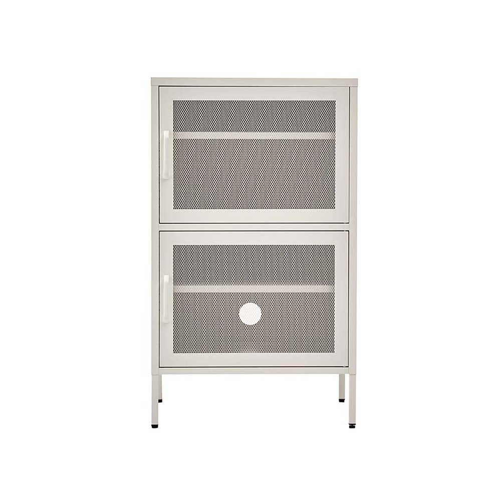 ArtissIn Buffet Sideboard Mesh Door Cabinet - DOUBLE White