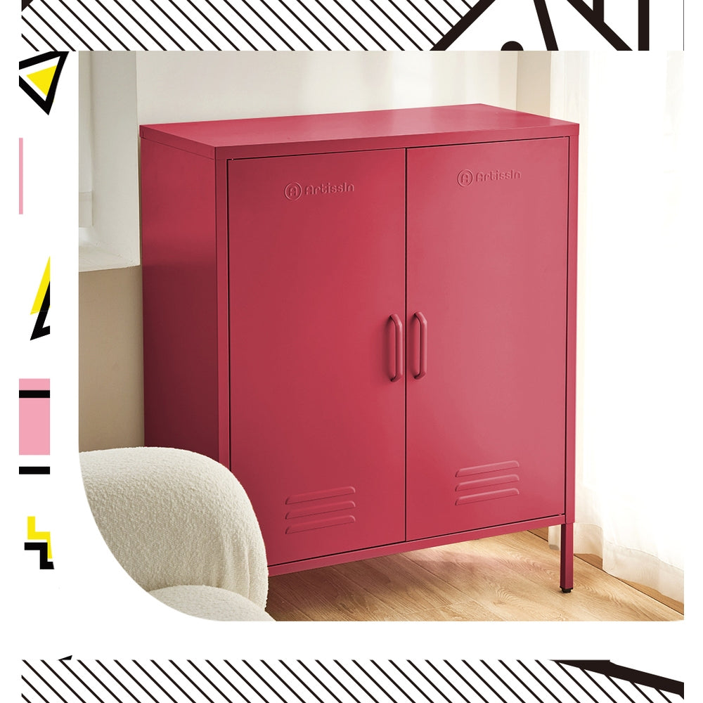 ArtissIn Buffet Sideboard Metal Cabinet - SWEETHEART Pink